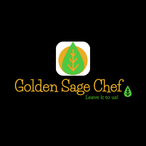 golden sage chef logo and icon.