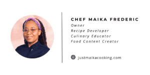 chef maika's just maika cooking email signature card.