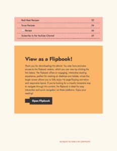 a call to action section for the link to the flipbook in an ebook.